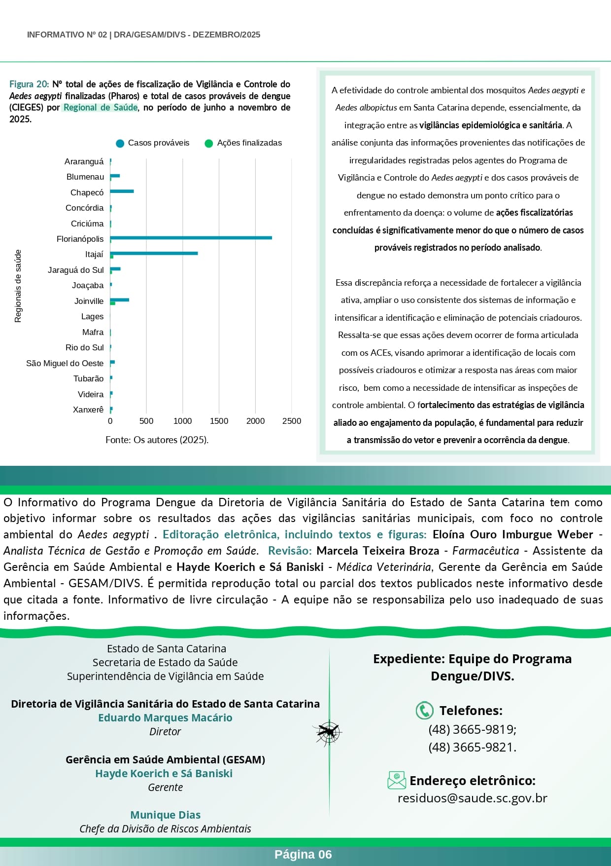 Página 6 do informativo - Para mais informações baixe o pdf do informativo