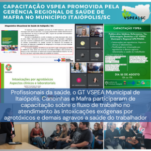 Capacitação VSPEA promovida pela Gerência Regional de Saúde de Mafra no município de Itaiópolis/SC