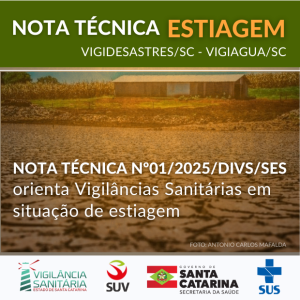 Nota Técnica orienta Vigilâncias Sanitárias em situação de estiagem