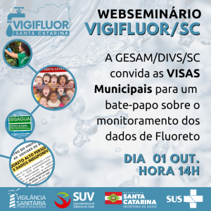 WEB SEMINÁRIO VIGIFLUOR/SC PARA AS VIGILÂNCIA SANITÁRIAS MUNICIPAIS DO ESTADO DE SANTA CATARINA